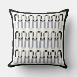 Cojín Decorativo Diseño deco retro de arte monocromático