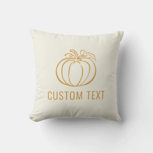 Cojín Decorativo Diseño del Día de Acción de Gracias de la Calabaza