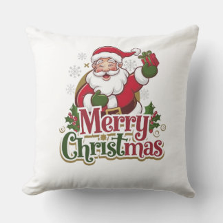 Cojín Decorativo Diseño del Día de Navidad de Santa María - Fiesta 