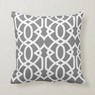 Cojín Decorativo Diseño del gris y del blanco