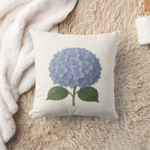 Cojín Decorativo Diseño del Ilustracion botánico Blue Hydrangea