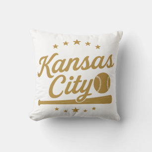 Cojín Decorativo Diseño del logotipo retro vintage de Kansas City B