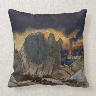 Cojín Decorativo Diseño del paisaje de Phedre, 1917 (litho del