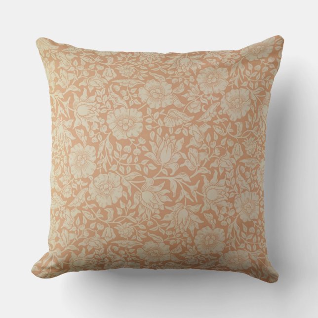 Cojín Decorativo Diseño del papel pintado de la "malva" (Anverso)