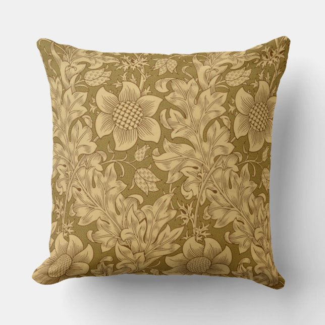 Cojín Decorativo Diseño del papel pintado del "Fritillary", 1885 (Anverso)