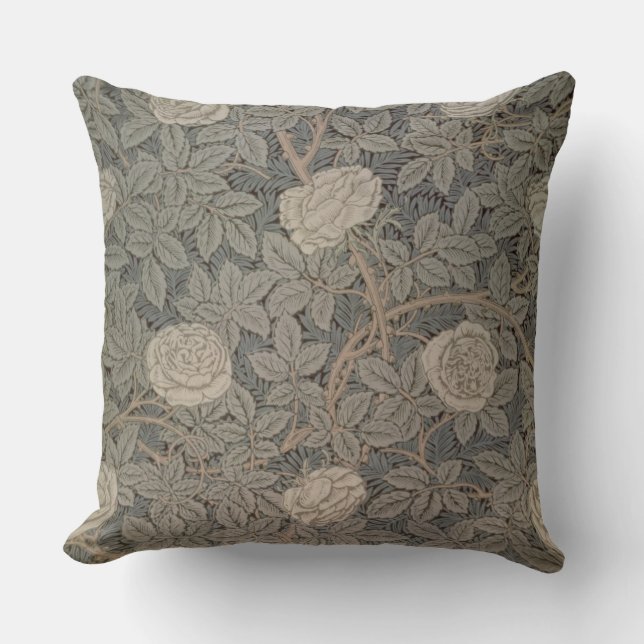 Cojín Decorativo Diseño del papel pintado "Rose-90" (Anverso)