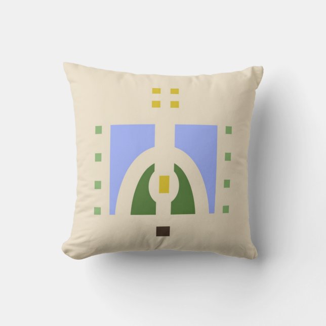 Cojín Decorativo Diseño del patrón de pradera (Anverso)