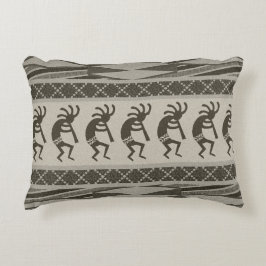 Cojín Decorativo Diseño del Suroeste Tribal Bailando Kokopelli
