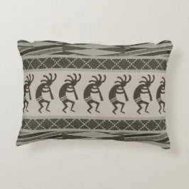 Cojín Decorativo Diseño del Suroeste Tribal Bailando Kokopelli