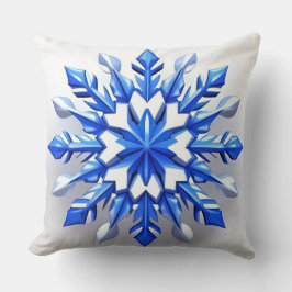 Cojín Decorativo Diseño Detallado de Snowflake