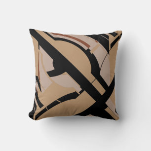 Cojín Decorativo Diseño diagonal negro atigrado MCM inspirado en ta
