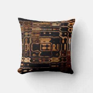 Cojín Decorativo Diseño digital en negro y oro 1