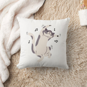Cojín decorativo "Diseño divertido de gato"