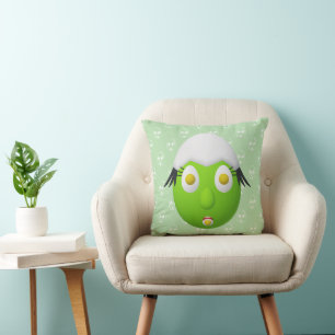 Cojín Decorativo Diseño divertido de personaje de huevo RG y RA