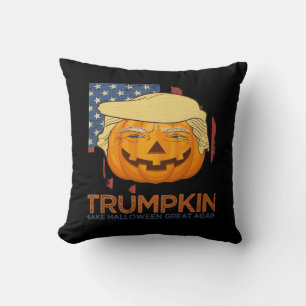 Cojín Decorativo Diseño divertido de Trumpkin Halloween