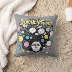 Cojín Decorativo diseño divertido para sobrepensadores