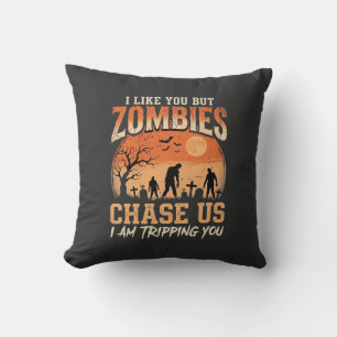 Cojín Decorativo Diseño Divertido Zombies Halloween Nos Persigue