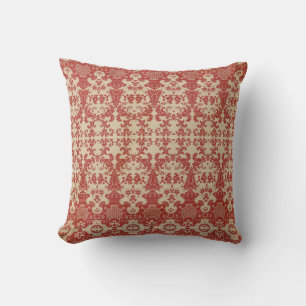 Cojín Decorativo Diseño elegante inspirado en damasco rojo