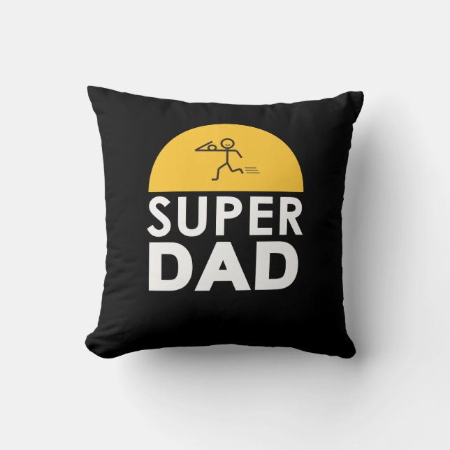Cojín Decorativo Diseño elegante "SUPER DAD" Deseos Personalizados (Anverso)