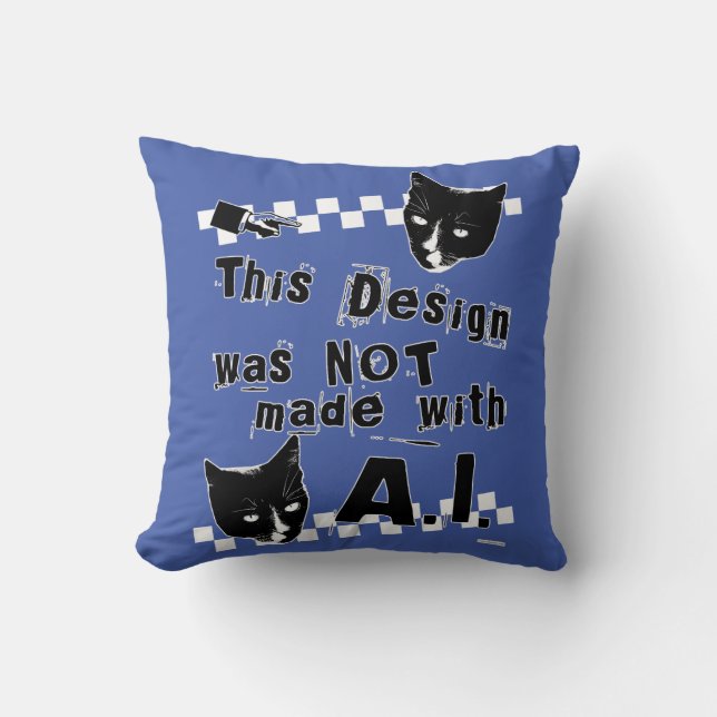 Cojín Decorativo Diseño Epic De Inteligencia Anti Artificial De Gua (Anverso)