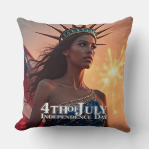 Cojín Decorativo Diseño espléndido del 4 de julio - Fuegos artifici