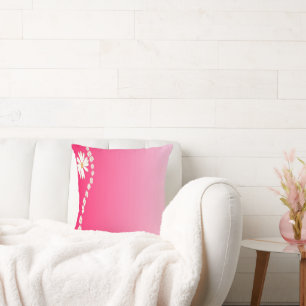 Cojín Decorativo Diseño Estético Gradiente Floral de Margarita Rosa