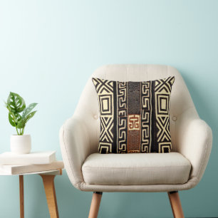 Cojín Decorativo Diseño étnico geométrico • Herencia Afrocéntrica