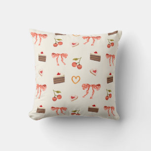 Cojín Decorativo Diseño femenino con patrón de coqueta dulce