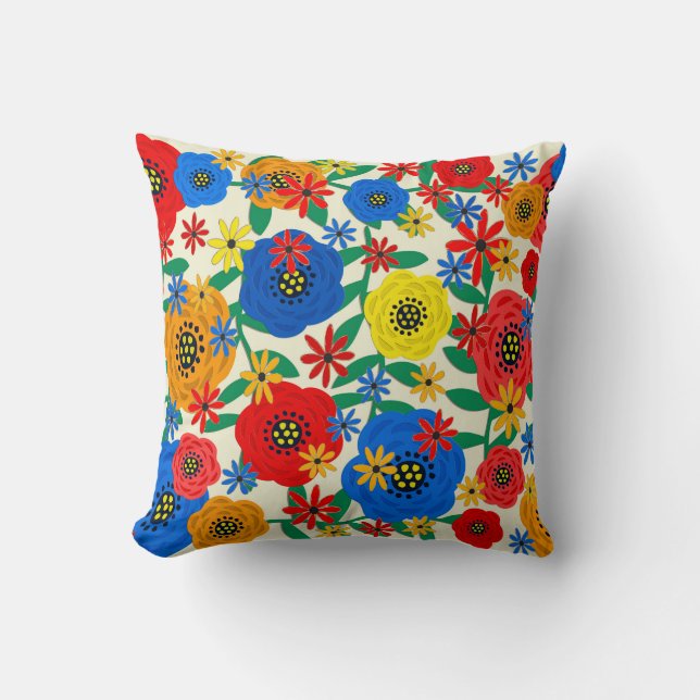 Cojín Decorativo Diseño floral 37182 (Anverso)