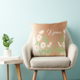 Cojín Decorativo Diseño Floral blanca
