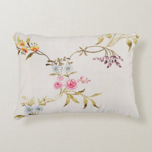 Cojín Decorativo Diseño floral de claveles y de rosas para una sed