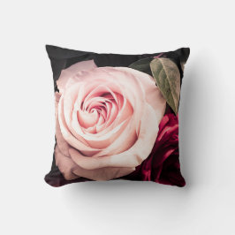 Cojín Decorativo Diseño floral de flor de rosa rosa elegante