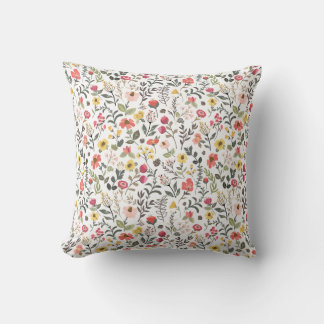 Cojín Decorativo Diseño floral de flores silvestres de la montaña T