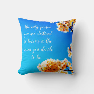 Cojín Decorativo Diseño floral de presupuesto motivacionalAlmohada