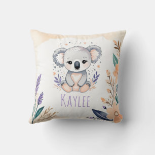 Cojín Decorativo Diseño floral del bebé Koala Pillow Boho -