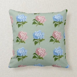 Cojín Decorativo Diseño floral del Hydrangea del vintage