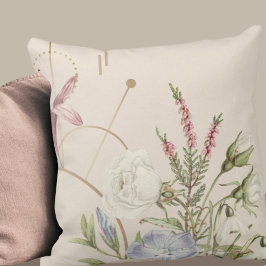 Cojín Decorativo Diseño floral estético de cabaña elegante