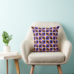 Cojín Decorativo Diseño floral geométrico negrita