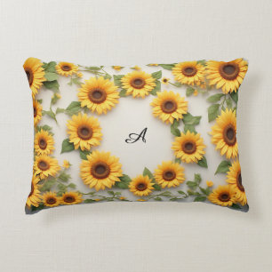 Cojín Decorativo Diseño Floral Girasol Campestre