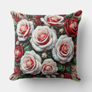 Cojín Decorativo Diseño floral intrincado con joyas
