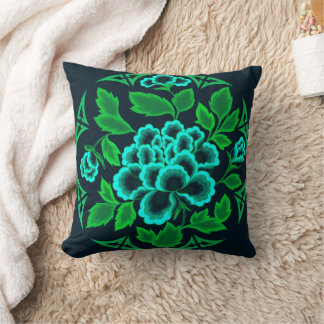 Cojín Decorativo Diseño floral japonés vintage