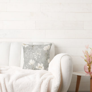 Cojín Decorativo Diseño Floral Neutral Elegante