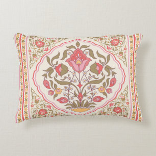 Cojín Decorativo Diseño floral ornamentado de estilo oriental