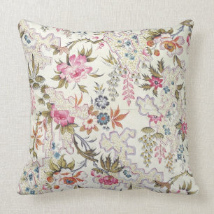 Cojín Decorativo Diseño floral para el material de seda con flujo