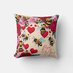 Cojín Decorativo Diseño floral romántico de Bee Mine