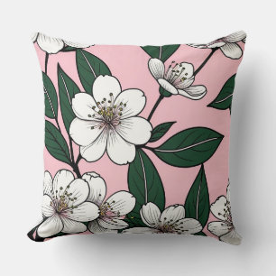 Cojín Decorativo Diseño floral Rubor - Botánico suave