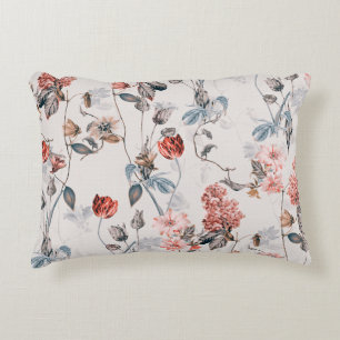 Cojín Decorativo diseño floral sin fisuras con fondo claro