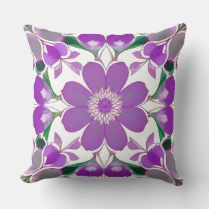 Cojín Decorativo Diseño floral vibrante