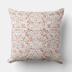Cojín Decorativo Diseño floral vintage blanco rosa lindo