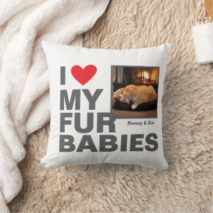 Cojín Decorativo Diseño fotográfico personalizado de "❤️ a mis cuat
